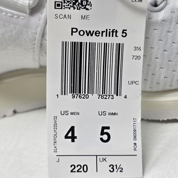 Adidas Powerlift 5 Weightlifting Shoes Unisex Men Size 4/Wnms 5 White JP7898 New main image 6